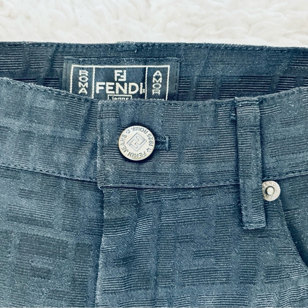Fendi FF Logo Black High Rise Pants size EU 42 US 27-28 - Picture 6 of 15